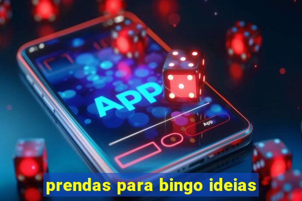 prendas para bingo ideias